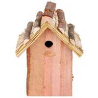 Best for Birds Vogelhuisje - hout met rieten dakje - 18 x 27 cm   -