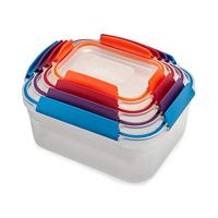 Joseph Joseph Nest Lock, 4-stuks Plastic voedselopslagcontainer met deksels, lekvrij, luchtdicht, ruimtebesparend, BPA-vrij- Multicolour Variation should be - 4 stuks, Veelkleurig