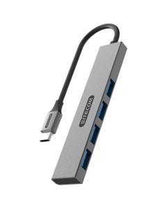 Sitecom CN-5003 interface hub USB 3.2 Gen 1 (3.1 Gen 1) Type-C 5000 Mbit/s Zwart, Grijs