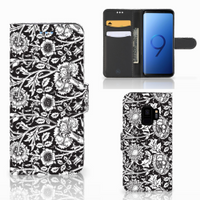 Samsung Galaxy S9 Hoesje Black Flowers - thumbnail