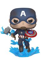 Avengers: Endgame POP! Movies Vinyl Figure Captain America w/Broken Shield & Mjölnir 9cm - thumbnail