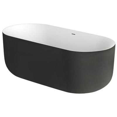 Vrijstaand Bad Xenz Mauro 180x84x64 cm Solid Surface Zwart Vrijstaand Bad Xenz Mauro 180x84x64 cm Solid Surface Zwart