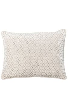 Anke Drechsel coussin en velours à broderies - Blanc