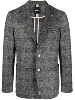 BOSS blazer boutonné à carreaux - Gris