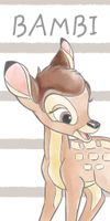 Disney Bambi Strandlaken Stripes - 70 x 140 cm - Katoen - thumbnail