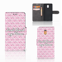 Nokia 3 Portemonnee Hoesje Flowers Pink DTMP
