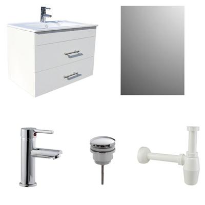 Saniclear compleet badmeubel met spiegel 75cm mat wit