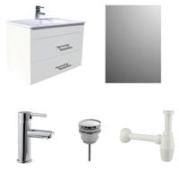 Saniclear compleet badmeubel met spiegel 75cm mat wit