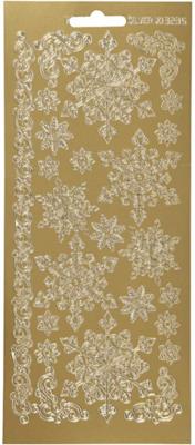 Creative stickervel Sneeuwvlokken junior 23 cm folie goud Creative stickervel Sneeuwvlokken junior 23 cm folie goud