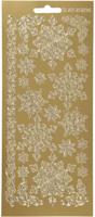 Creative stickervel Sneeuwvlokken junior 23 cm folie goud