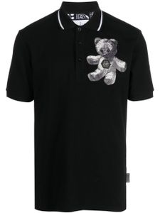 Philipp Plein polo à motif Teddy Bear - Noir