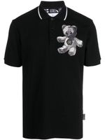 Philipp Plein polo à motif Teddy Bear - Noir - thumbnail