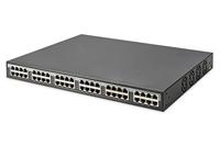 DIGITUS PoE+ Injector - 24 poort - IEEE802.3at - Gigabit Ethernet - 19 inch rack - 370 Watt totaal - tot 30 Watt/poort