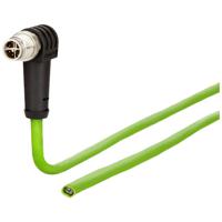 Metz Connect 142M2XC0010 M12 Netwerkkabel, patchkabel CAT 6A S/FTP 1.00 m Groen PUR-mantel, Zuurbestendig, Ozonbestendig, UV-bestendig, Geschikt voor