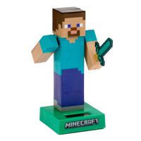 Solar bewegend figuur - Minecraft Steve - blauw - kunststof - 12 cm - cadeau - thumbnail