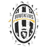 Iconic Puzzles, Juventus Retro logo, officieel product, houten puzzel voor volwassenen en kinderen, 100% duurzaam hout, maat M, 250 stuks