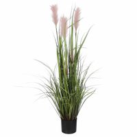 Mica Decorations - gras kunstplant - groen/roze - H120 x D45 cm   - - thumbnail