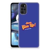 Motorola Moto G22 Siliconen hoesje met naam Never Give Up - thumbnail