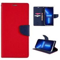 Mercury Goospery Fancy Diary iPhone 14 Pro Max Portemonnee Hoesje - Rood - thumbnail