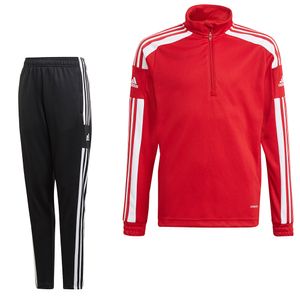 adidas Squadra 21 Trainingspak Kids Rood Zwart Wit