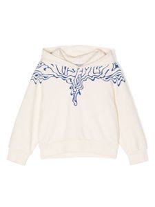 Marcelo Burlon County Of Milan Kids hoodie Fluid Wings en coton - Blanc