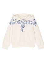 Marcelo Burlon County Of Milan Kids hoodie Fluid Wings en coton - Blanc