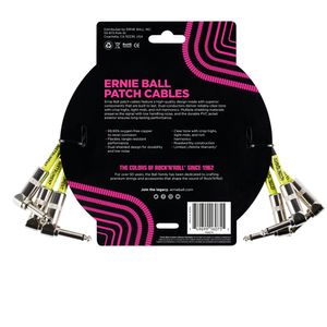 Ernie Ball P06075 audio kabel 0,3 m 6.35mm Zwart, Geel