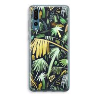 Tropical Palms Dark: Huawei P20 Pro Transparant Hoesje - thumbnail