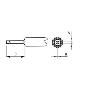 Weller NT H Soldeerpunt Beitelvorm Grootte soldeerpunt 0.8 mm Inhoud: 1 stuk(s)