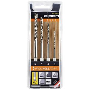 Alpen 603002100 Hout-spiraalboorset 4-delig 3 mm, 4 mm, 5 mm, 6 mm 1/4 (6.3 mm) 1 set(s)