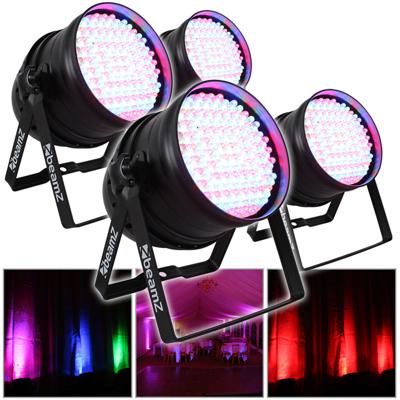BeamZ PAR64 lichtset met 4 RGB LED Pars BeamZ PAR64 lichtset met 4 RGB LED Pars