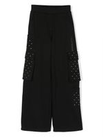 Monnalisa pantalon à logo imprimé - Noir