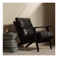 BePureHome Fauteuil Houston Acaciahout - Zwart - thumbnail