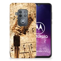 Motorola One Zoom Siliconen Hoesje met foto Bladmuziek - thumbnail