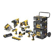 DEWALT DCK856P4-QW DCK856P4-QW Gereedschapsset Accu-klop/schroefmachine, Accu-slagmoersleutel, Accu-combihamer, Haakse accuslijper, Accu-reciprozaag, - thumbnail