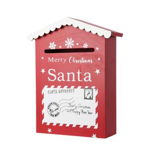 Brievenbus/mailbox - van de kerstman - rood - 30 x 20 x 7 cm - Santa