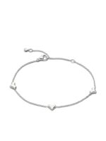 Monica Vinader bracelet Heart Station en chaîne - Argent