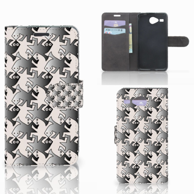 Acer Liquid Z520 Telefoonhoesje met Pasjes Salamander Grey Acer Liquid Z520 Telefoonhoesje met Pasjes Salamander Grey