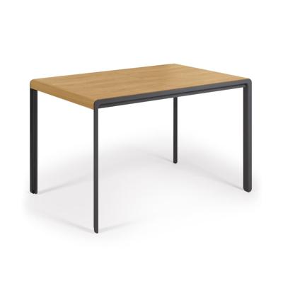 Kave Home Uitschuifbare Eettafel Nadyria 120-160 x 80cm - eiken / zwart Kave Home Uitschuifbare Eettafel Nadyria 120-160 x 80cm - eiken / zwart