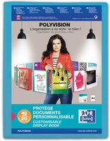 OXFORD Polyvision personaliseerbare presentatiealbum, formaat A4, uit PP, 20 tassen, blauw - thumbnail