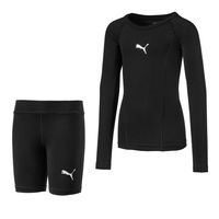 PUMA teamLIGA Baselayer Trainingsset Kids Zwart Zwart - thumbnail