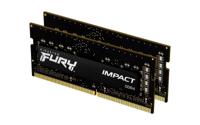 Kingston FURY Impact Werkgeheugenset voor laptop DDR4 16 GB 2 x 8 GB Non-ECC 3200 MHz 260-pins SO-DIMM CL20 KF432S20IBK2/16