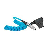 Kondor Blue D-Tap to LEMO 2 Pin 0B Male Coiled Power Cable Blue