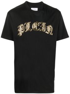 Philipp Plein t-shirt en coton à logo appliqué - Noir