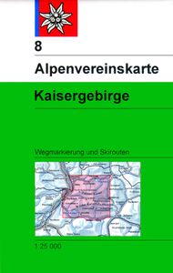 Wandelkaart 08 Alpenvereinskarte Kaisergebirge | Alpenverein