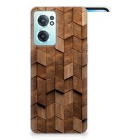 Bumper Hoesje voor OnePlus Nord CE 2 5G Wooden Cubes - thumbnail