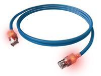 EasyLan DualBoot LED patchkabel RJ45 S/FTP Cat.6A (Class EA), met saCon stekker, LSOH, blauw, 7 m