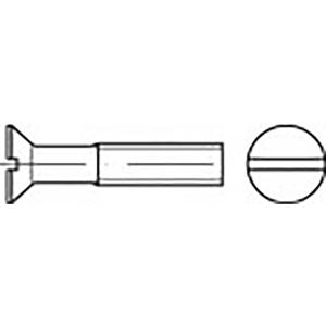 TOOLCRAFT TO-6862587 Verzonken schroeven M8 25 mm Sleuf DIN 963 RVS V2A A2 50 stuk(s)