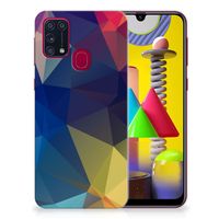 Samsung Galaxy M31 TPU Hoesje Polygon Dark - thumbnail