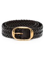 TOM FORD ceinture en cuir à design tressé - Marron